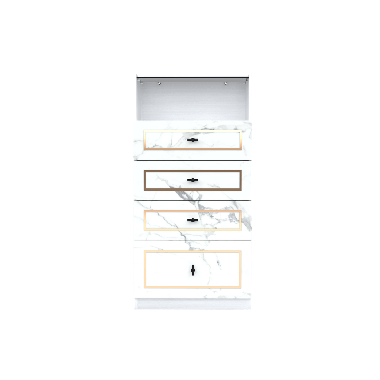 ตู้ลิ้นชัก 4 ลิ้นชัก WISDOM DESIGN FURNITURE GDW-601 60 ซม. สีขาว/ซอฟท์มาร์เบิ้ล